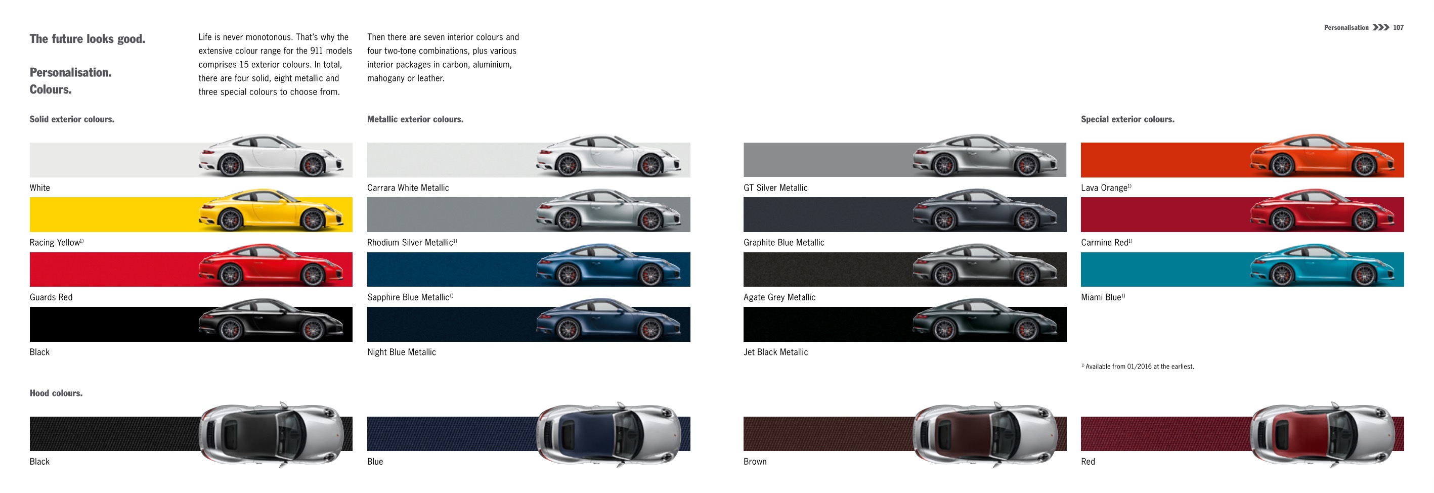 2016 Porsche 911 Brochure Page 9